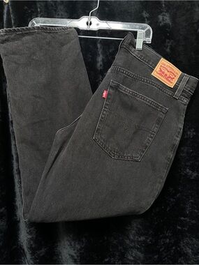Levi's Women’s Black Baggy Straight-Leg Jeans
